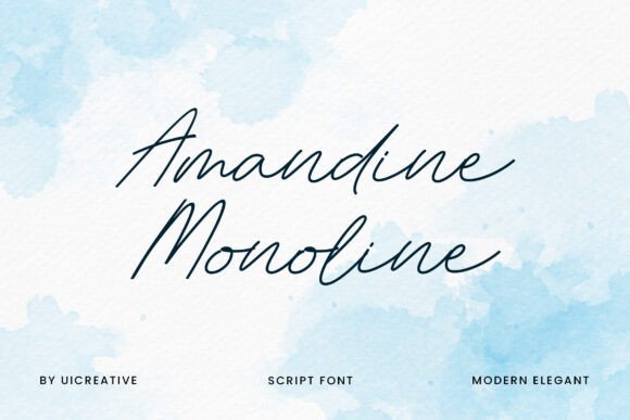 Amandine Monoline: The Modern Script for Classy Branding
