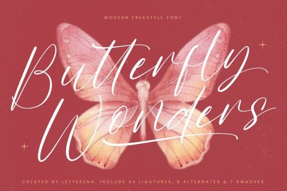 Butterfly Wonders: A Modern Script for Elegant Design